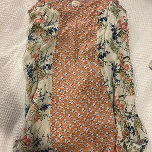 O'Neill Orange and Cream Floral Dress